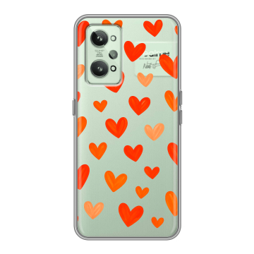 Силиконовый чехол на Realme GT2 с принтом Сердечки Силиконовый чехол на Realme GT2 с принтом Сердечки
