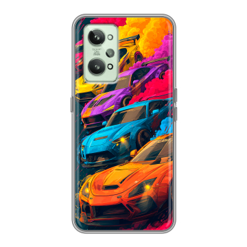 Силиконовый чехол на Realme GT2 с принтом Тачки Силиконовый чехол на Realme GT2 с принтом Тачки