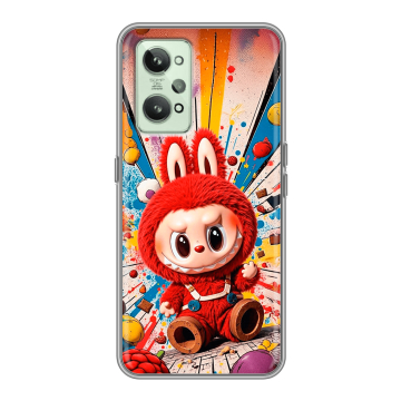 Силиконовый чехол на Realme GT2 с принтом Labubu Лабубу