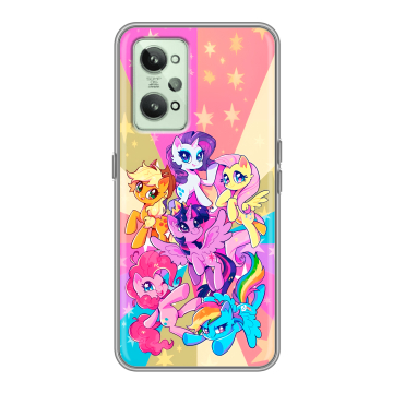 Силиконовый чехол на Realme GT2 с принтом My little pony Дружба чудо