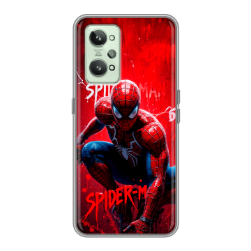 Силиконовый чехол на Realme GT2 с принтом Spiderman Человек паук Силиконовый чехол на Realme GT2 с принтом Spiderman Человек паук