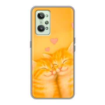 Силиконовый чехол на Realme GT2 с принтом Милые котята