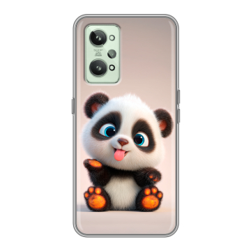 Силиконовый чехол на Realme GT2 с принтом милая панда