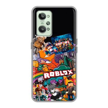 Силиконовый чехол на Realme GT2 с принтом Roblox Роблокс