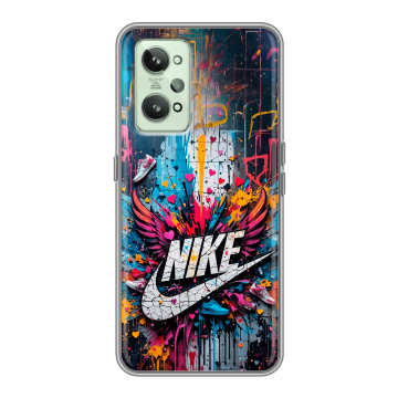 Силиконовый чехол на Realme GT2 с принтом Nike Найк Силиконовый чехол на Realme GT2 с принтом Nike Найк