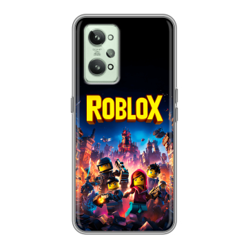 Силиконовый чехол на Realme GT2 с принтом Roblox Роблокс