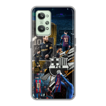 Силиконовый чехол на Realme GT2 с принтом Messi Barcelona