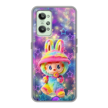 Силиконовый чехол на Realme GT2 с принтом Labubu Лабубу