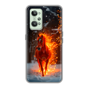 Силиконовый чехол на Realme GT2 с принтом Новый год Силиконовый чехол на Realme GT2 с принтом Новый год