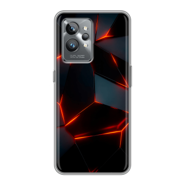 Силиконовый противоударный чехол на Realme GT2 Pro с принтом Яркие абстракции