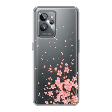 Силиконовый противоударный чехол на Realme GT2 Pro с принтом Ветка сакуры Силиконовый противоударный чехол на Realme GT2 Pro с принтом Ветка сакуры