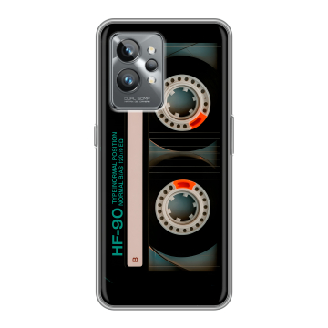 Силиконовый противоударный чехол на Realme GT2 Pro с принтом Кассета