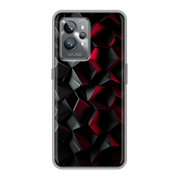 Силиконовый противоударный чехол на Realme GT2 Pro с принтом Абстракция