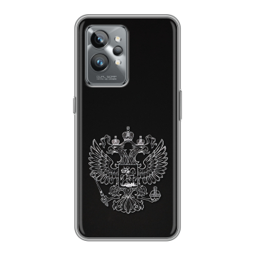 Силиконовый противоударный чехол на Realme GT2 Pro с принтом Герб России