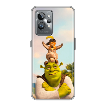 Силиконовый противоударный чехол на Realme GT2 Pro с принтом Шрек Shrek Силиконовый противоударный чехол на Realme GT2 Pro с принтом Шрек Shrek