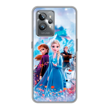 Силиконовый противоударный чехол на Realme GT2 Pro с принтом Холодное сердце Frozen Силиконовый противоударный чехол на Realme GT2 Pro с принтом Холодное сердце Frozen