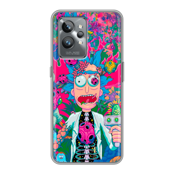 Силиконовый противоударный чехол на Realme GT2 Pro с принтом Рик и Морти Rick Morty Силиконовый противоударный чехол на Realme GT2 Pro с принтом Рик и Морти Rick Morty