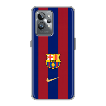 Силиконовый противоударный чехол на Realme GT2 Pro с принтом Барселона Barcelona Силиконовый противоударный чехол на Realme GT2 Pro с принтом Барселона Barcelona