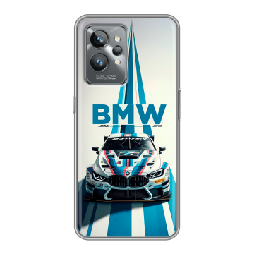 Силиконовый противоударный чехол на Realme GT2 Pro с принтом БМВ BMW Силиконовый противоударный чехол на Realme GT2 Pro с принтом БМВ BMW
