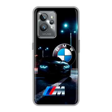 Силиконовый противоударный чехол на Realme GT2 Pro с принтом БМВ BMW Силиконовый противоударный чехол на Realme GT2 Pro с принтом БМВ BMW