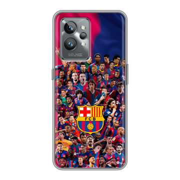 Силиконовый противоударный чехол на Realme GT2 Pro с принтом Барселона Barcelona