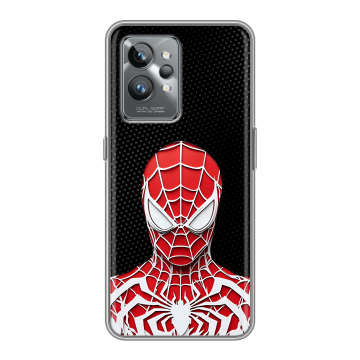 Силиконовый противоударный чехол на Realme GT2 Pro с принтом человек паук spiderman Силиконовый противоударный чехол на Realme GT2 Pro с принтом человек паук spiderman