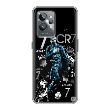 Силиконовый противоударный чехол на Realme GT2 Pro с принтом Реал Роналдо