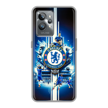 Силиконовый противоударный чехол на Realme GT2 Pro с принтом Chelsea Челси Силиконовый противоударный чехол на Realme GT2 Pro с принтом Chelsea Челси