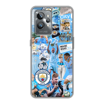 Силиконовый противоударный чехол на Realme GT2 Pro с принтом Man City Манчестер Сити Силиконовый противоударный чехол на Realme GT2 Pro с принтом Man City Манчестер Сити