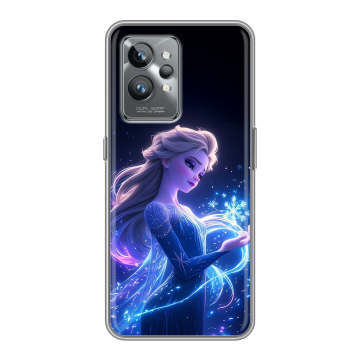 Силиконовый противоударный чехол на Realme GT2 Pro с принтом Холодное сердце Frozen Силиконовый противоударный чехол на Realme GT2 Pro с принтом Холодное сердце Frozen