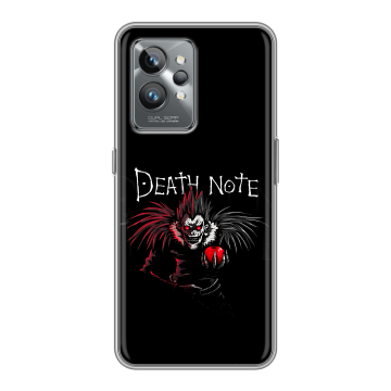 Силиконовый противоударный чехол на Realme GT2 Pro с принтом Death note Тетрадь смерти Силиконовый противоударный чехол на Realme GT2 Pro с принтом Death note Тетрадь смерти