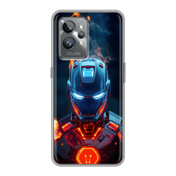 Силиконовый противоударный чехол на Realme GT2 Pro с принтом IronMan Железный человек Силиконовый противоударный чехол на Realme GT2 Pro с принтом IronMan Железный человек