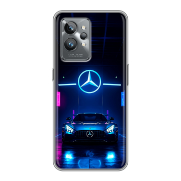Силиконовый противоударный чехол на Realme GT2 Pro с принтом Mercedes Мерседес Силиконовый противоударный чехол на Realme GT2 Pro с принтом Mercedes Мерседес