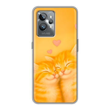 Силиконовый противоударный чехол на Realme GT2 Pro с принтом Милые котята Силиконовый противоударный чехол на Realme GT2 Pro с принтом Милые котята