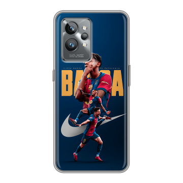 Силиконовый противоударный чехол на Realme GT2 Pro с принтом Барселона Barca Yamal Силиконовый противоударный чехол на Realme GT2 Pro с принтом Барселона Barca Yamal