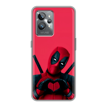 Силиконовый противоударный чехол на Realme GT2 Pro с принтом Дедпул Deadpool Силиконовый противоударный чехол на Realme GT2 Pro с принтом Дедпул Deadpool