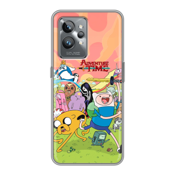Силиконовый противоударный чехол на Realme GT2 Pro с принтом Adventure time Время приключений Силиконовый противоударный чехол на Realme GT2 Pro с принтом Adventure time Время приключений
