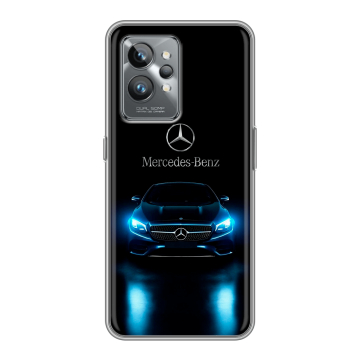 Силиконовый противоударный чехол на Realme GT2 Pro с принтом Mercedes Мерседес