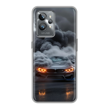 Силиконовый противоударный чехол на Realme GT2 Pro с принтом BMW БМВ Силиконовый противоударный чехол на Realme GT2 Pro с принтом BMW БМВ