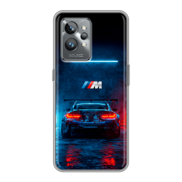 Силиконовый противоударный чехол на Realme GT2 Pro с принтом BMW БМВ Силиконовый противоударный чехол на Realme GT2 Pro с принтом BMW БМВ