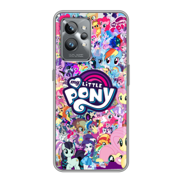 Силиконовый противоударный чехол на Realme GT2 Pro с принтом My little pony Дружба чудо Силиконовый противоударный чехол на Realme GT2 Pro с принтом My little pony Дружба чудо