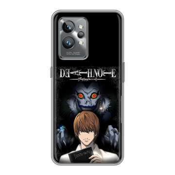 Силиконовый противоударный чехол на Realme GT2 Pro с принтом Death note Тетрадь смерти Силиконовый противоударный чехол на Realme GT2 Pro с принтом Death note Тетрадь смерти
