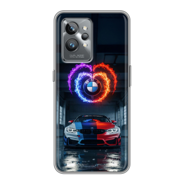 Силиконовый противоударный чехол на Realme GT2 Pro с принтом BMW БМВ Силиконовый противоударный чехол на Realme GT2 Pro с принтом BMW БМВ