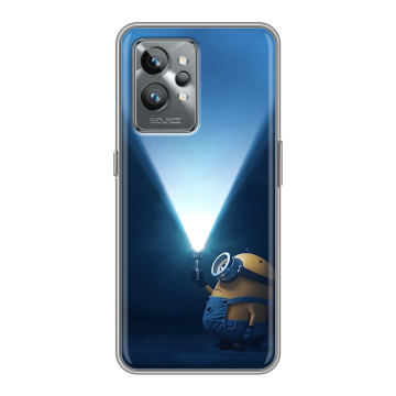 Силиконовый противоударный чехол на Realme GT2 Pro с принтом Миньоны Силиконовый противоударный чехол на Realme GT2 Pro с принтом Миньоны