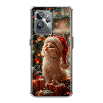 Силиконовый противоударный чехол на Realme GT2 Pro с принтом Новый год Силиконовый противоударный чехол на Realme GT2 Pro с принтом Новый год