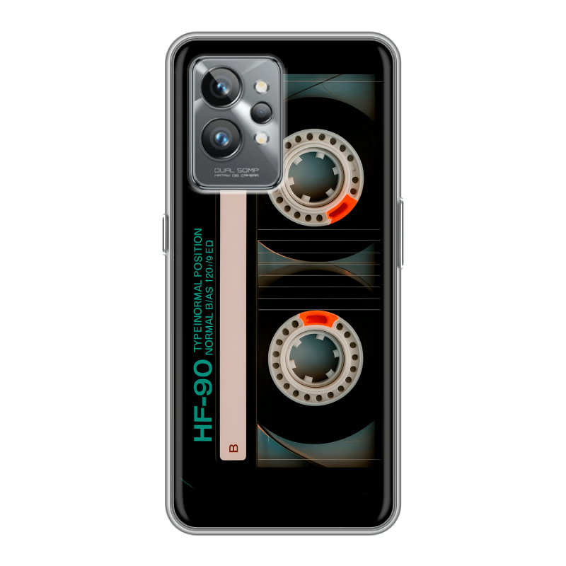 Силиконовый противоударный чехол на Realme GT2 Pro с принтом Кассета Силиконовый противоударный чехол на Realme GT2 Pro с принтом Кассета