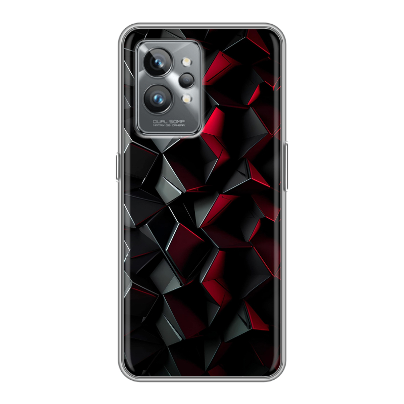Силиконовый противоударный чехол на Realme GT2 Pro с принтом Абстракция Силиконовый противоударный чехол на Realme GT2 Pro с принтом Абстракция