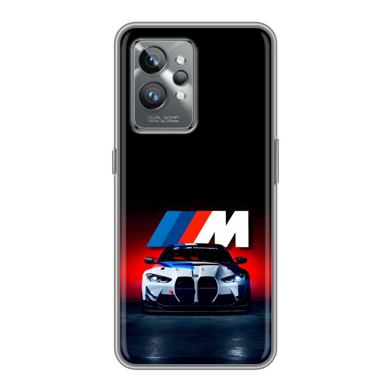 Силиконовый противоударный чехол на Realme GT2 Pro с принтом БМВ BMW Силиконовый противоударный чехол на Realme GT2 Pro с принтом БМВ BMW