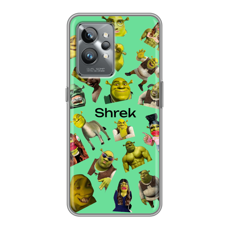 Силиконовый противоударный чехол на Realme GT2 Pro с принтом Шрек Shrek Силиконовый противоударный чехол на Realme GT2 Pro с принтом Шрек Shrek