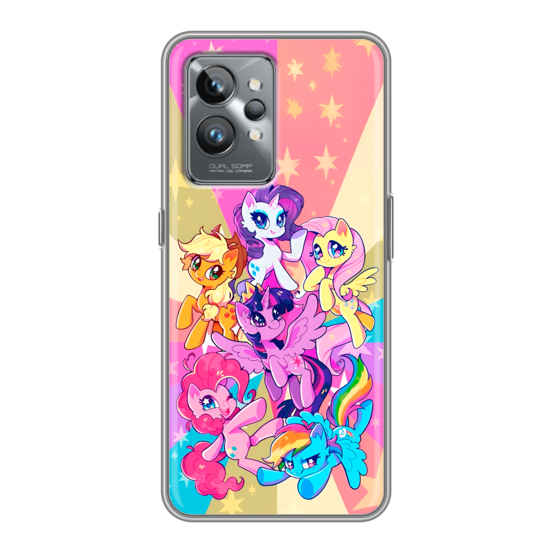 Силиконовый противоударный чехол на Realme GT2 Pro с принтом My little pony Дружба чудо Силиконовый противоударный чехол на Realme GT2 Pro с принтом My little pony Дружба чудо